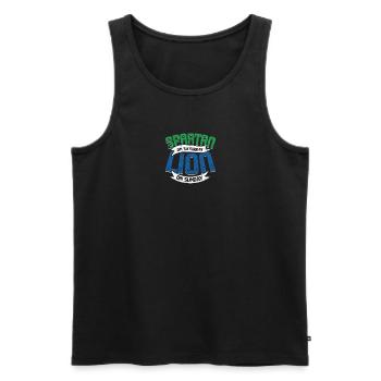 SPARTAN ON SATURDAY LION ON SUNDAY - Warrior - Men's Premium Organic Tank Top - black - Front - Michal (187cm)