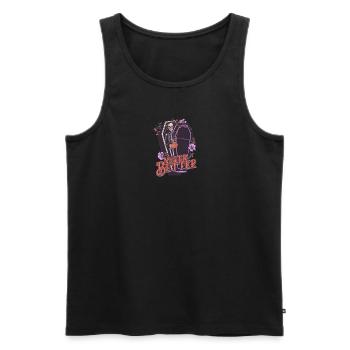 NEVER BETTER Halloween Skeleton - Bones - Men's Premium Organic Tank Top - black - Front - AI Model Male 178 light (178cm)