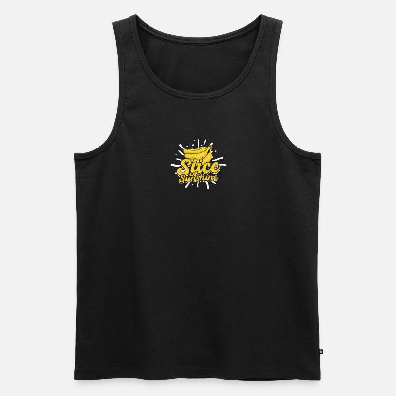 Scheibe Sonnenschein - Banane - Männer Premium Bio Tank Top - Schwarz