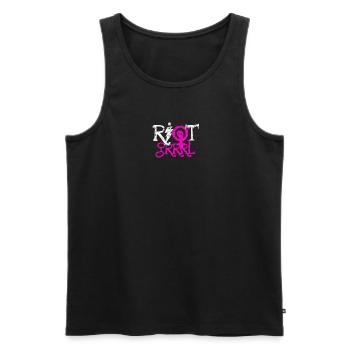 Riot Grrrl - Punk - Männer Premium Bio Tank Top - Schwarz - Vorne - AI Model Male 178 light (178cm)