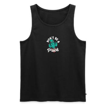 Sei kein Stachel - Kaktus - Männer Premium Bio Tank Top - Schwarz - Vorne - AI Model Male 178 light (178cm)