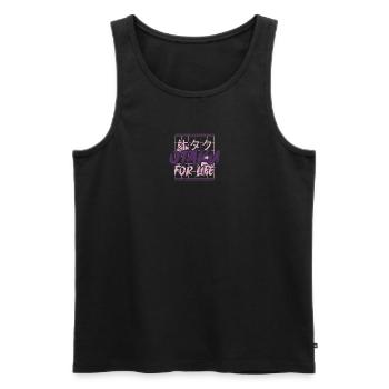 Otaku pour la vie - Anime - Débardeur bio Premium Homme - noir - Devant - AI Model Male 178 light (178cm)