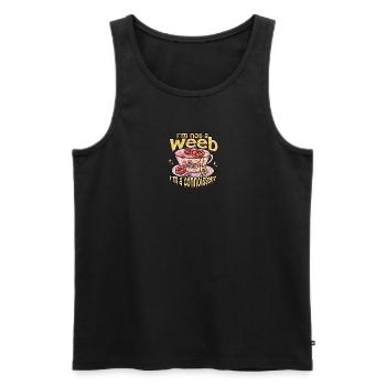 I'm not a weeb; I'm a connoisseur - Anime - Men's Premium Organic Tank Top - black - Front - AI Model Male 178 light (178cm)