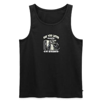 Alligator Hunter See You Later Alligator Funny - Männer Premium Bio Tank Top - Schwarz - Vorne - Michal (187cm)