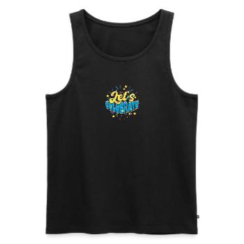 Let's Celebrate! - New Year's eve - Men's Premium Organic Tank Top - black - Front - AI Model Male 178 light (178cm)