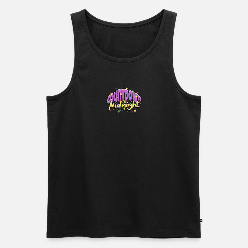 Countdown bis Mitternacht - Silvester - Männer Premium Bio Tank Top - Schwarz