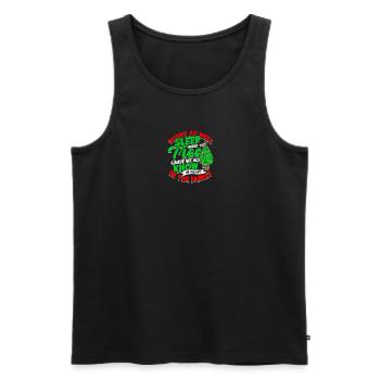 KÖNNTE GENAUSO GUT UNTER DEM BAUM SCHLAFEN - Weihnachten - Männer Premium Bio Tank Top - Schwarz - Vorne - Michal (187cm)