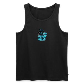 Skiing is my therapy - Ski - Men's Premium Organic Tank Top - black - Front - Michal (187cm)