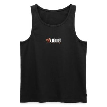 Chocolate is a necessity - Chocolate - Men's Premium Organic Tank Top - black - Front - Michal (187cm)