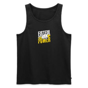 Fistful of Power - Fist - Men's Premium Organic Tank Top - black - Front - AI Model Male 178 light (178cm)