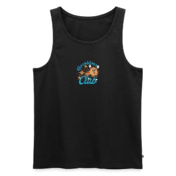 Breakfast club Coffee Lover and Foodie Breakfast - Men's Premium Organic Tank Top - black - Front - AI Model Male 178 light (178cm)