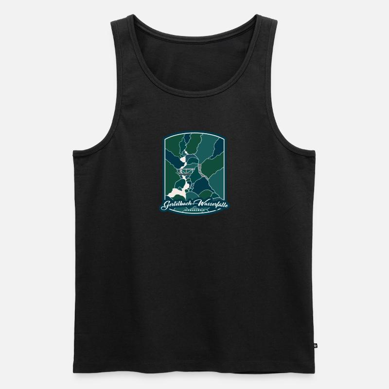Gertelbach-Wasserfälle – Schwarzwald - Männer Premium Bio Tank Top - Schwarz