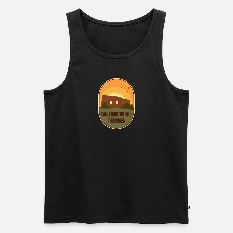 SaaleHorizontale – Thüringen - Männer Premium Bio Tank Top - Schwarz