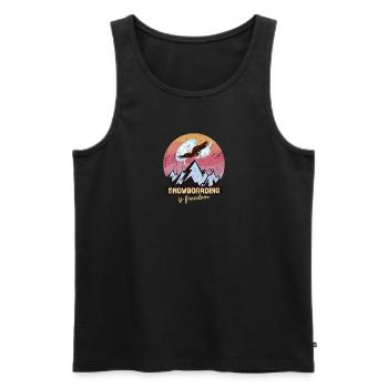 Adrenalin-Junkie auf dem Brett - Snowboarden - Männer Premium Bio Tank Top - Schwarz - Vorne - Michal (187cm)