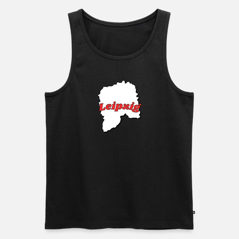 Leipzig - Männer Premium Bio Tank Top - Schwarz