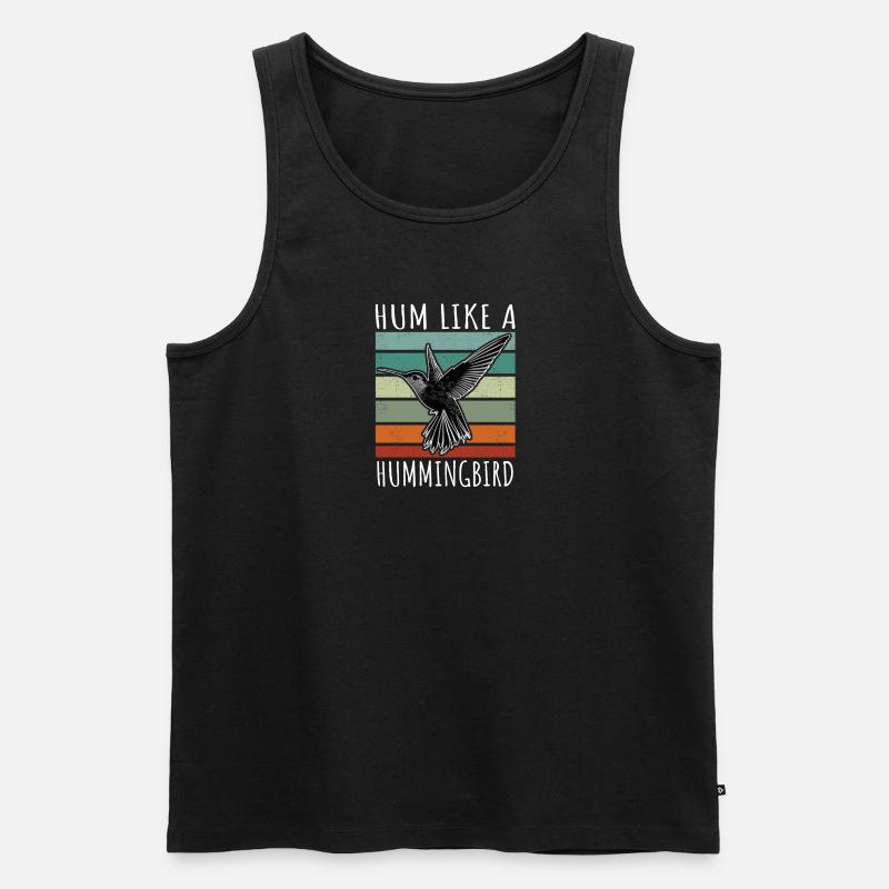 Summen wie ein Kolibri - Männer Premium Bio Tank Top - Schwarz