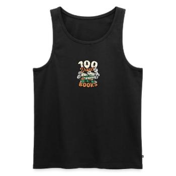 100 Days In The Books - Milestone - Men's Premium Organic Tank Top - black - Front - AI Model Male 178 light (178cm)