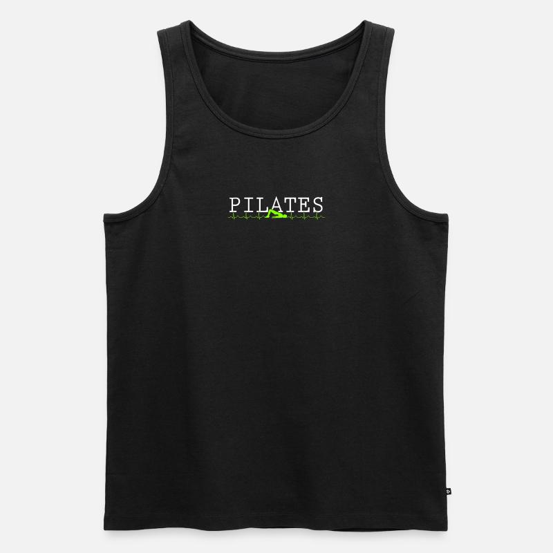 Übung Pilates Geschenk - Männer Premium Bio Tank Top - Schwarz