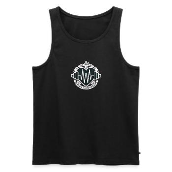 Fitness Design perfekt für Sportler - Männer Premium Bio Tank Top - Schwarz - Vorne - AI Model Male 178 light (178cm)