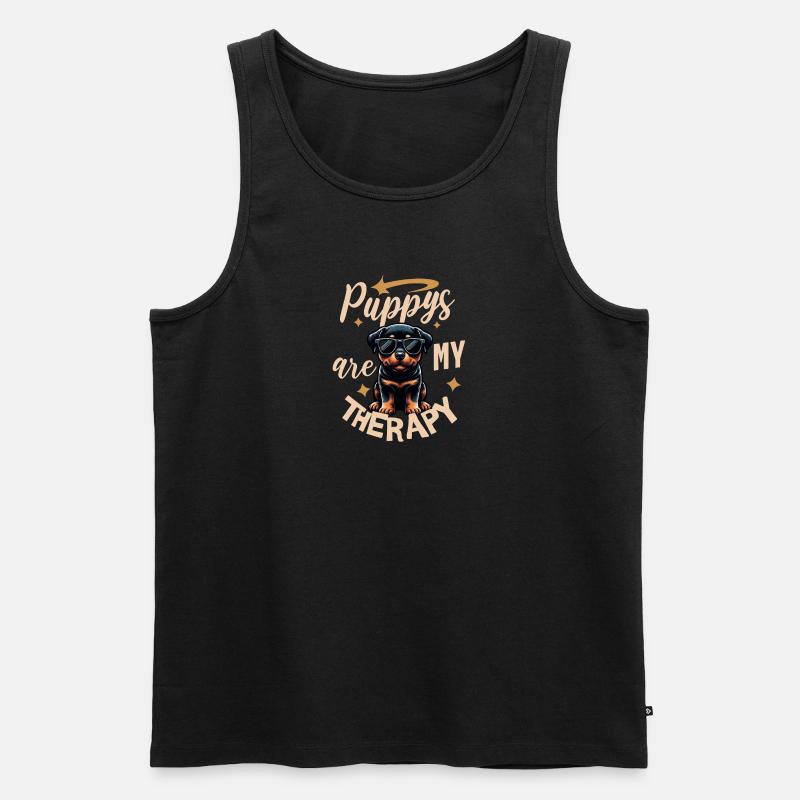 Rottweiler Liebe Hundewelt Entdecken - Männer Premium Bio Tank Top - Schwarz
