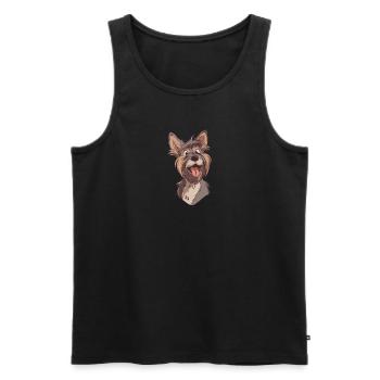 Berger De Picardie | französischer Schäferhund - Männer Premium Bio Tank Top - Schwarz - Vorne - AI Model Male 178 light (178cm)