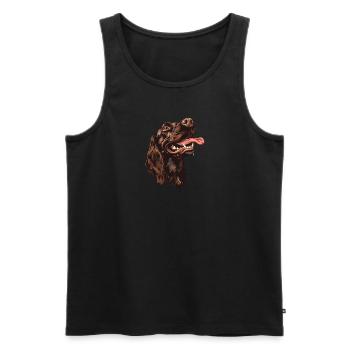 Épagneul Boykin | Illustration de dessin animé - Débardeur bio Premium Homme - noir - Devant - AI Model Male 178 light (178cm)