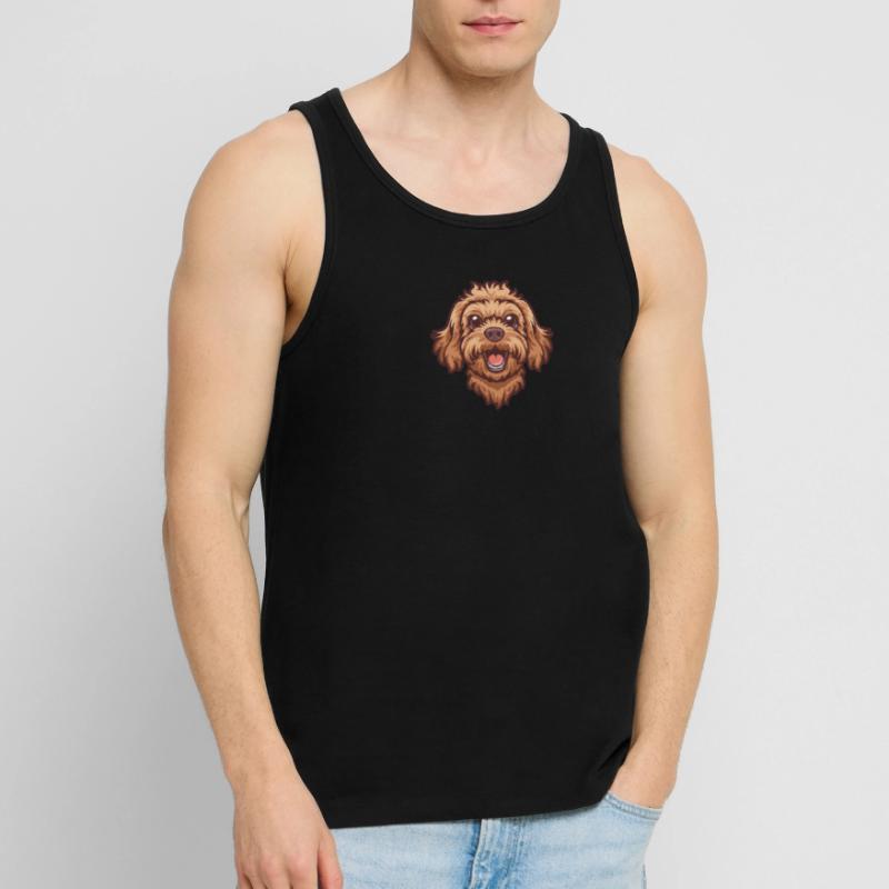 Cavapoo Cavoodle | Cartoon Artwork Men's Premium Organic Tank Top