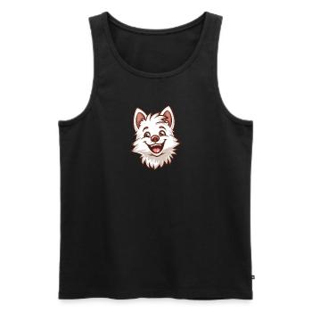 Hokkaido | Illustration de dessin animé - Débardeur bio Premium Homme - noir - Devant - Michal (187cm)