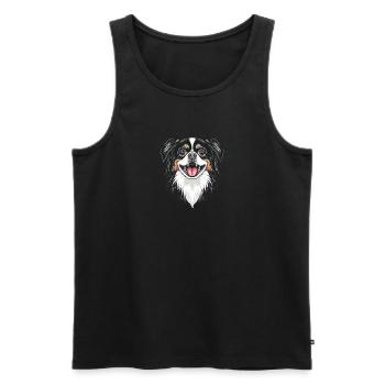 Japan Chin | Japanese Chin | Cartoon Artwork - Men's Premium Organic Tank Top - black - Front - AI Model Male 178 light (178cm)