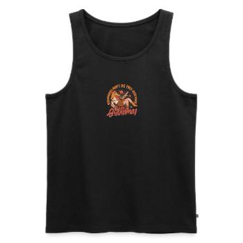 ALTE HIPPIES STERBEN NICHT, SIE VERBLASSEN EINFACH - Altern - Männer Premium Bio Tank Top - Schwarz - Vorne - Michal (187cm)