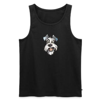 Sealyham Terrier | Cartoon Artwork - Männer Premium Bio Tank Top - Schwarz - Vorne - Michal (187cm)