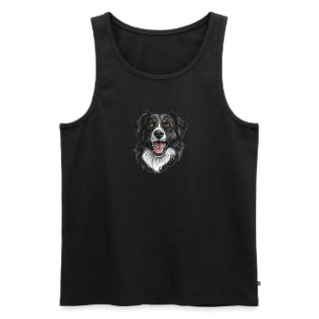Stabyhoun | Illustration de dessin animé - Débardeur bio Premium Homme - noir - Devant - Michal (187cm)