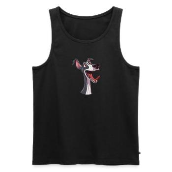 Greyhound | Greyhound | Cartoon Artwork - Men's Premium Organic Tank Top - black - Front - AI Model Male 178 light (178cm)