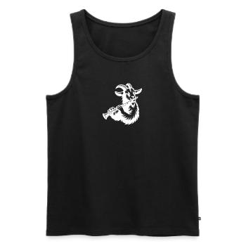 Goat Farm Clarinetist Silhouette Design - Men's Premium Organic Tank Top - black - Front - AI Model Male 178 light (178cm)