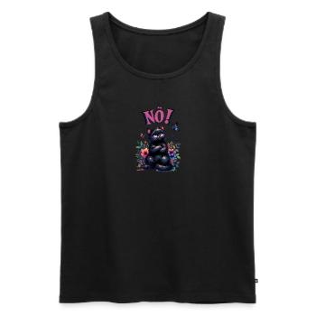 Cat Funny Saying Nope! for cat lovers - Men's Premium Organic Tank Top - black - Front - Michal (187cm)