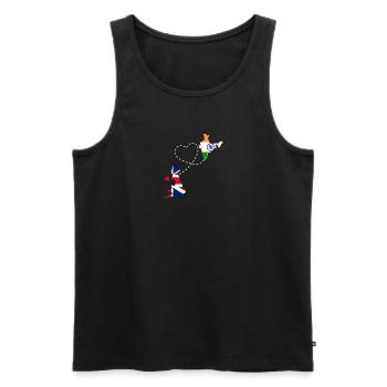 India Indian Hindu Pride Flag Country I Gift - Men's Premium Organic Tank Top - black - Front - Michal (187cm)
