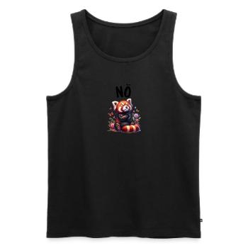 Roter Panda Lustiger Spruch Nö Feuerfuchs - Männer Premium Bio Tank Top - Schwarz - Vorne - AI Model Male 178 light (178cm)