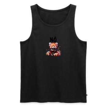 Roter Panda Lustiger Spruch Nö Feuerfuchs - Männer Premium Bio Tank Top - Schwarz - Vorne - AI Model Male 178 light (178cm)