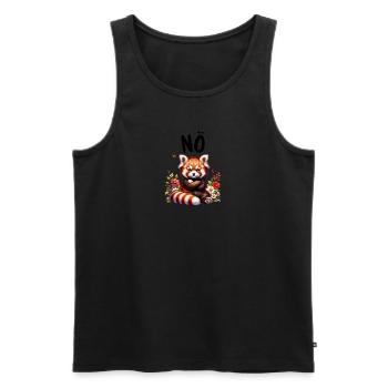 Roter Panda Lustiger Spruch Nö Feuerfuchs - Männer Premium Bio Tank Top - Schwarz - Vorne - AI Model Male 178 light (178cm)
