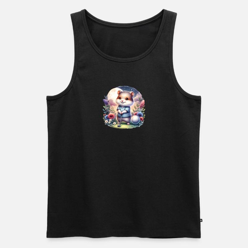 Lustiger Hamster Golfer Golfing Spaß - Männer Premium Bio Tank Top - undefined