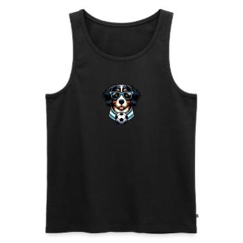 Berner Sennenhund Fußballspieler Champion Fan - Männer Premium Bio Tank Top - Schwarz - Vorne - Michal (187cm)