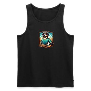 Berner Sennenhund Fußball Spieler Champion Fan - Männer Premium Bio Tank Top - Schwarz - Vorne - Michal (187cm)