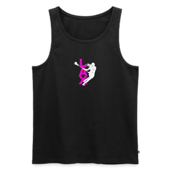 Lax - Lacrosse - Männer Premium Bio Tank Top - Schwarz - Vorne - AI Model Male 178 light (178cm)