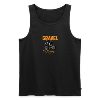 Gravel Bike Therapy Est. 2024 - Men's Premium Organic Tank Top - black - Front - Michal (187cm)