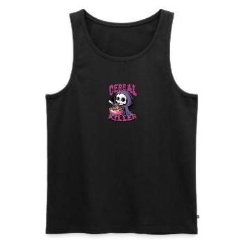 Cereal Killer - Drôle - Débardeur bio Premium Homme - noir - Devant - AI Model Male 178 light (178cm)