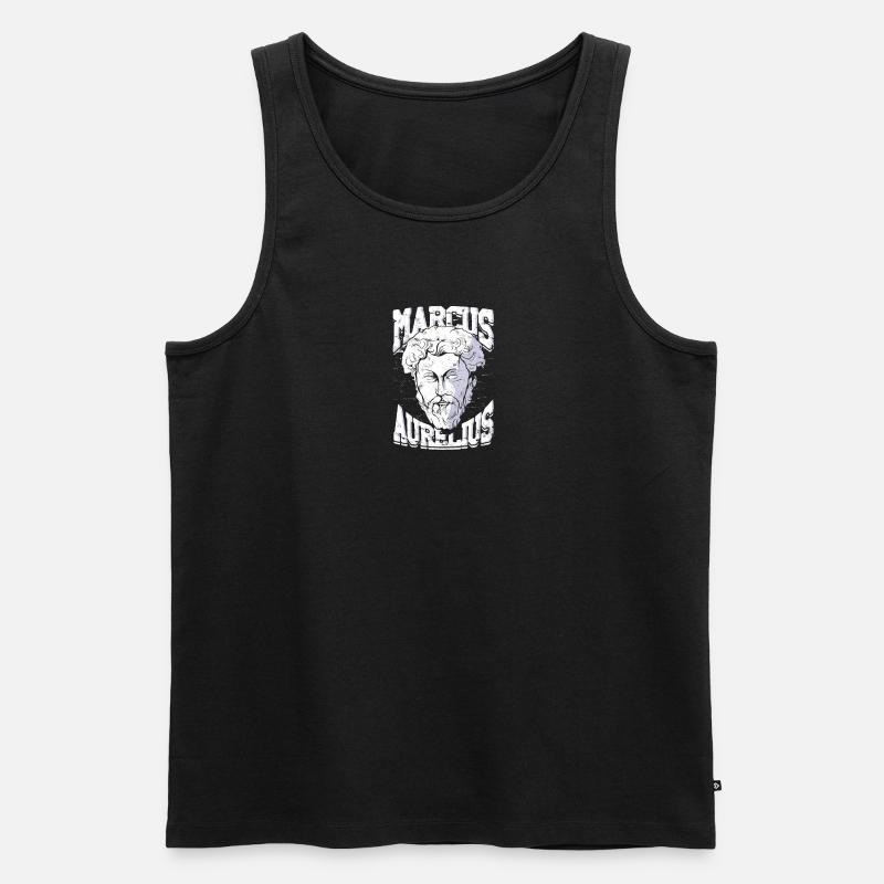 Marcus Aurelius - Philosophy - Men's Premium Organic Tank Top - black