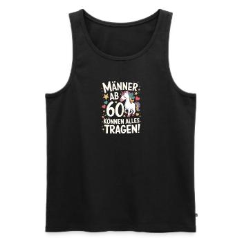 60. Geburtstag Mann 60 Jahre Deko Lustig Geschenk - Männer Premium Bio Tank Top - Schwarz - Vorne - Michal (187cm)