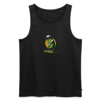 Funny Pickl Golf Player Humor - Men's Premium Organic Tank Top - black - Front - AI Model Male 178 light (178cm)