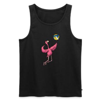 Volleyball Flamingo Volleyball-Team Trainer - Männer Premium Bio Tank Top - Schwarz - Vorne - Michal (187cm)