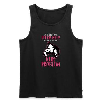 Ja Ich Rieche Nach Pferd Reiten Reitsport Reiter - Männer Premium Bio Tank Top - Schwarz - Vorne - AI Model Male 178 light (178cm)